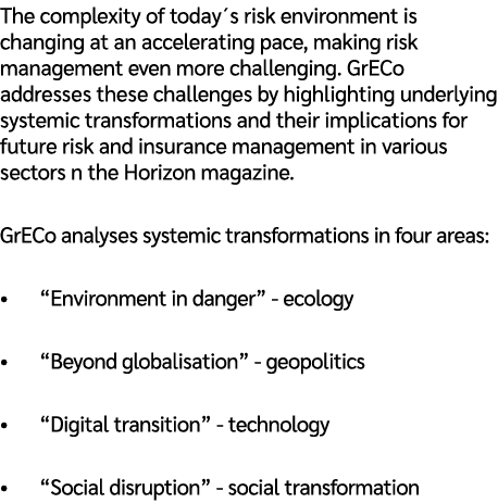 The complexity of today´s risk environment is changing at an accelerating pace, making risk management even more chal...