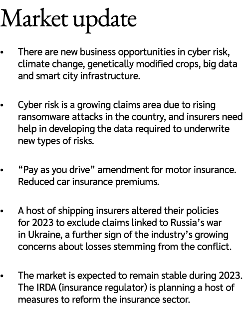 Market update • There are new business opportunities in cyber risk, climate change, genetically modified crops, big d...
